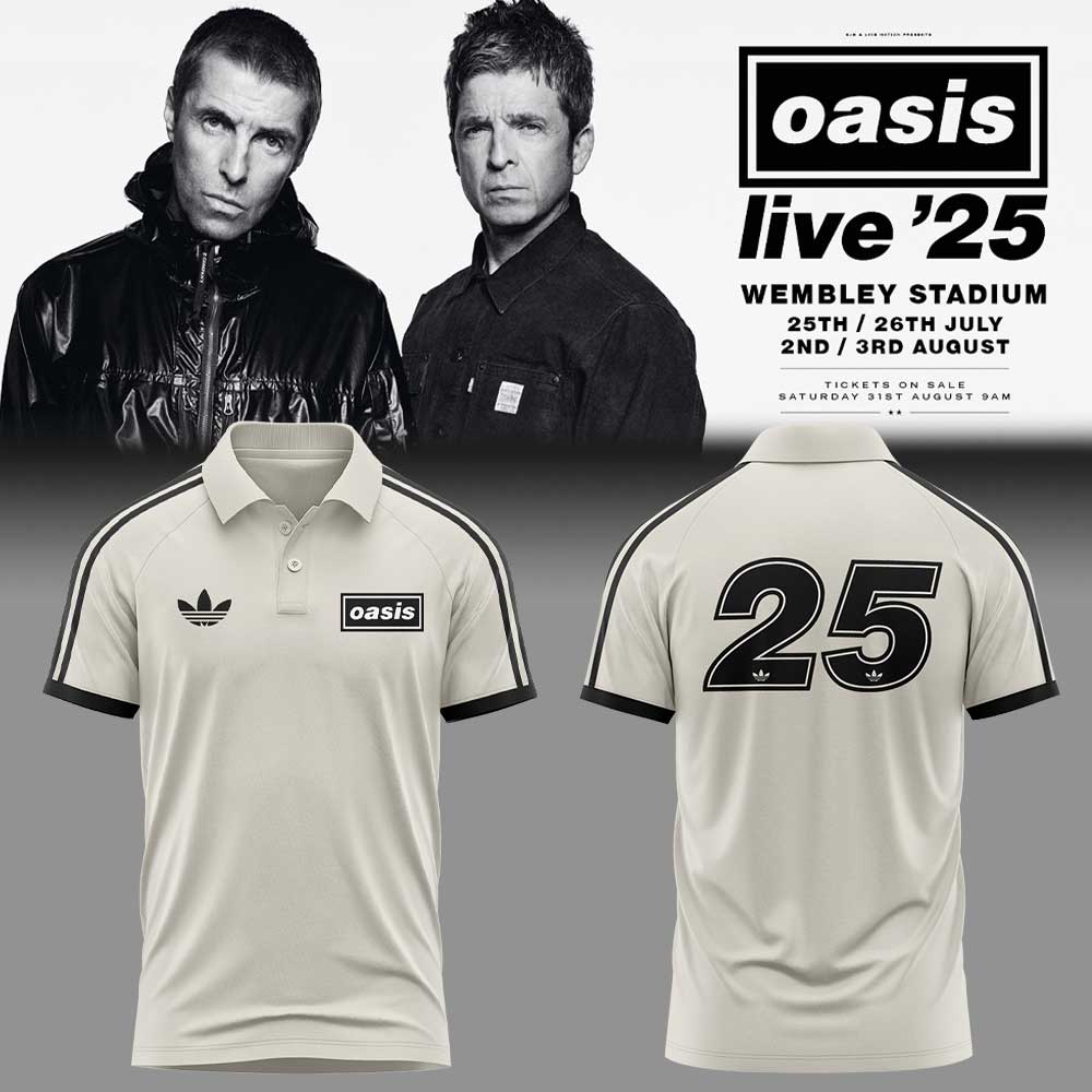 Limited Edition Oasis “Live ’25” 25 Cream Raglan Polo