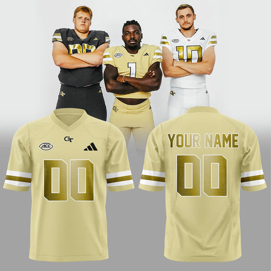 Limited Edition Limited Edition Georgia Tech Football New uniforms are ready for fans Custom Name, Number For Fans Yellow Jersey