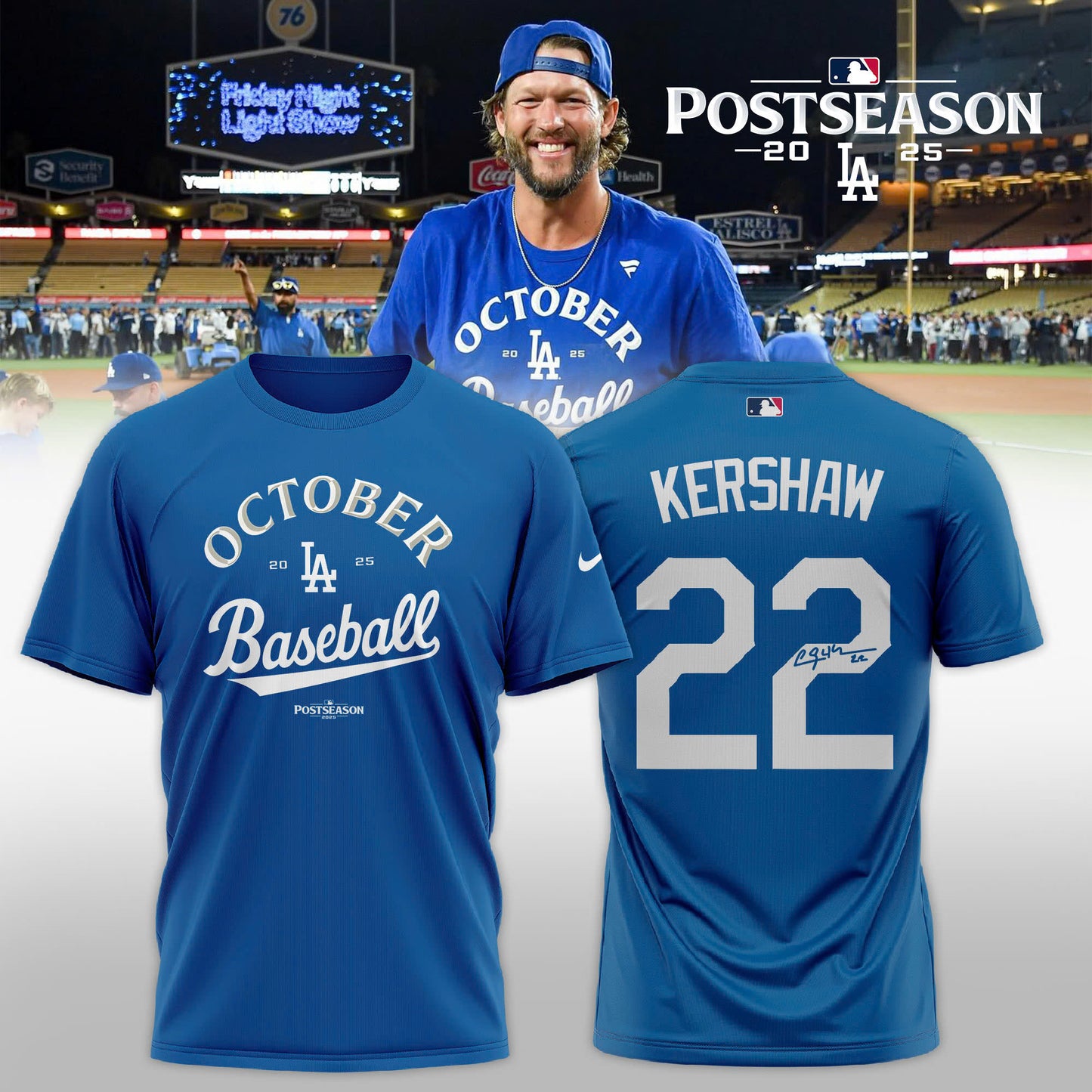 _ Los Angeles Dodgers x Kershaw 2025 Postseason Limited T-Shirt