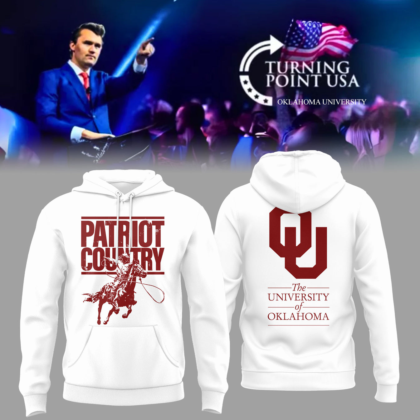 Limited Edition Oklahoma x Turning Point USA 2025 Hoodie
