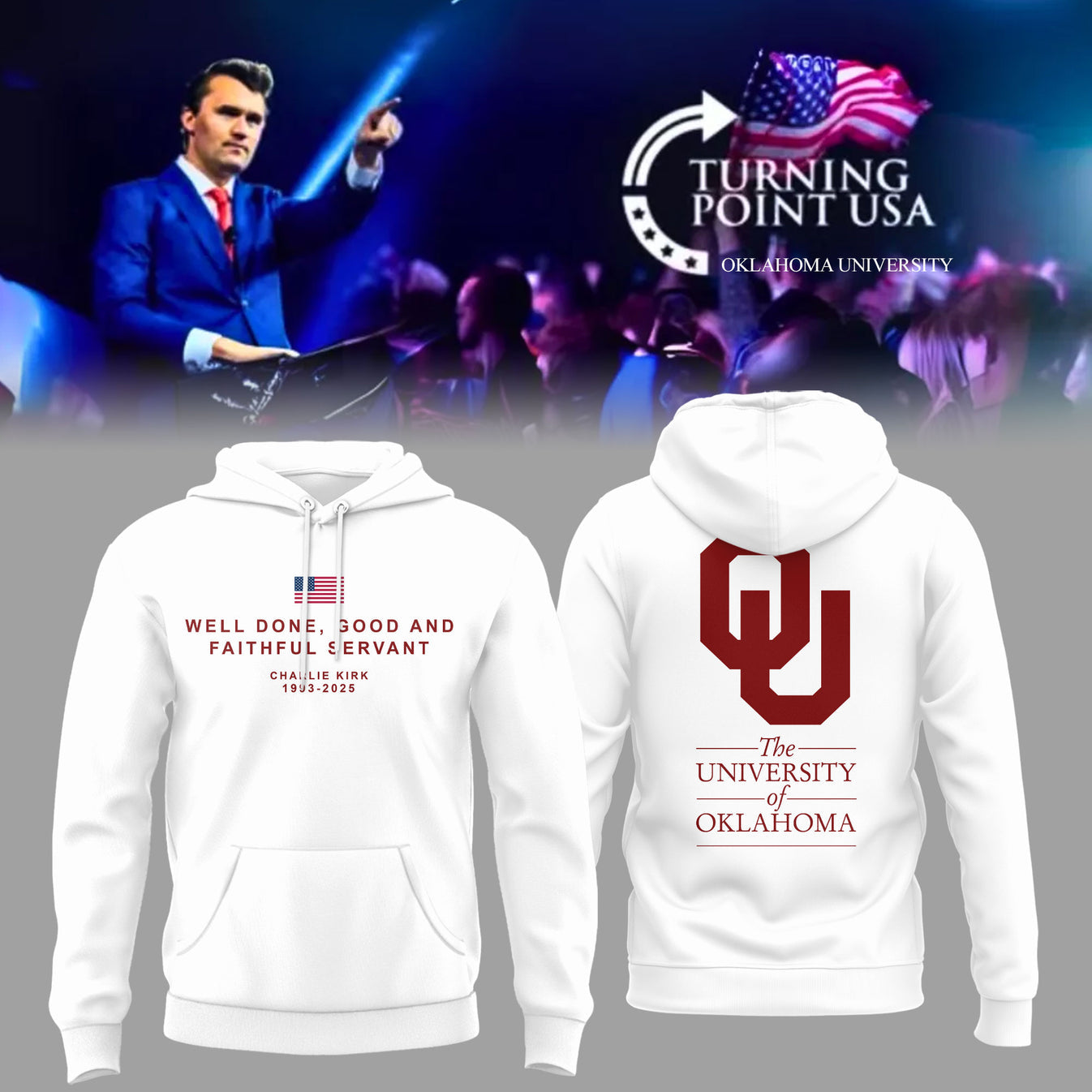 Limited Edition Oklahoma x Turning Point USA 2025 Hoodie
