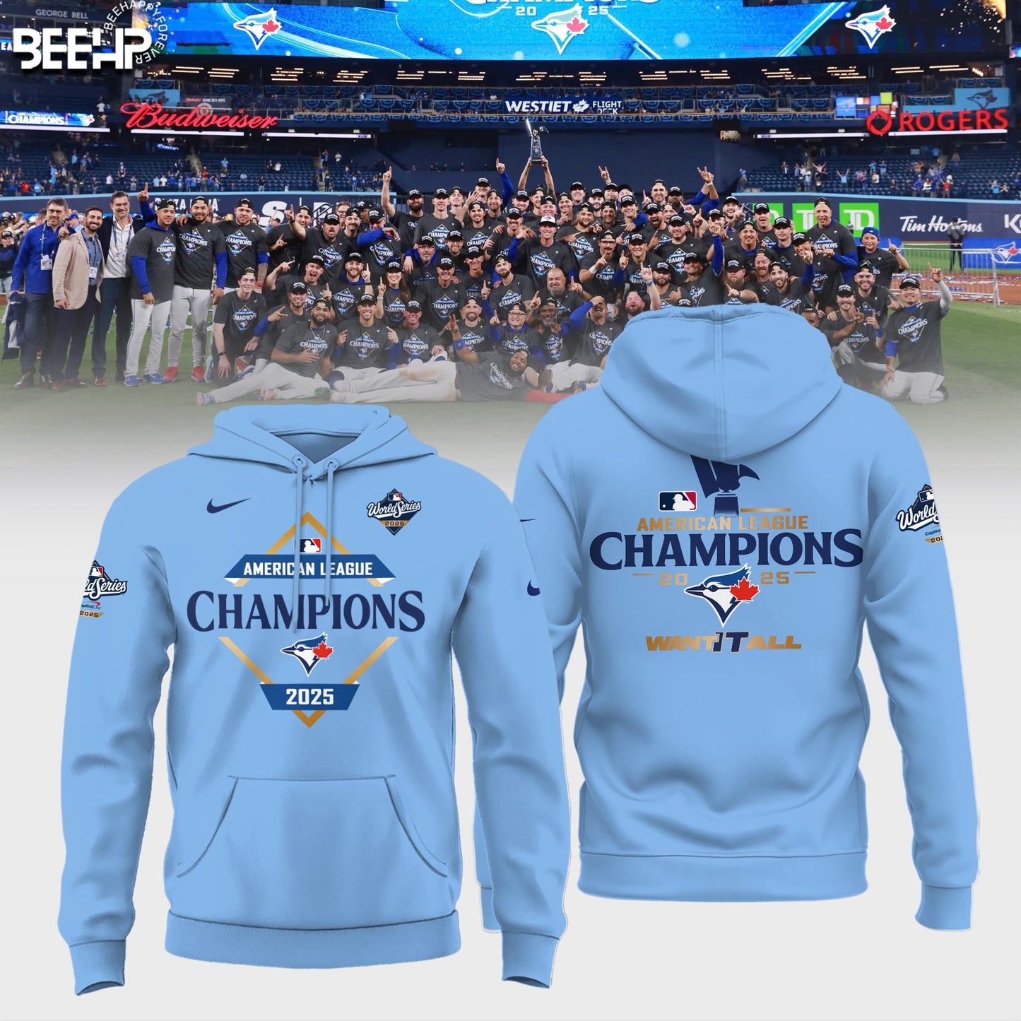 Toronto Blue Jay 2025 American League Champions Hoodie