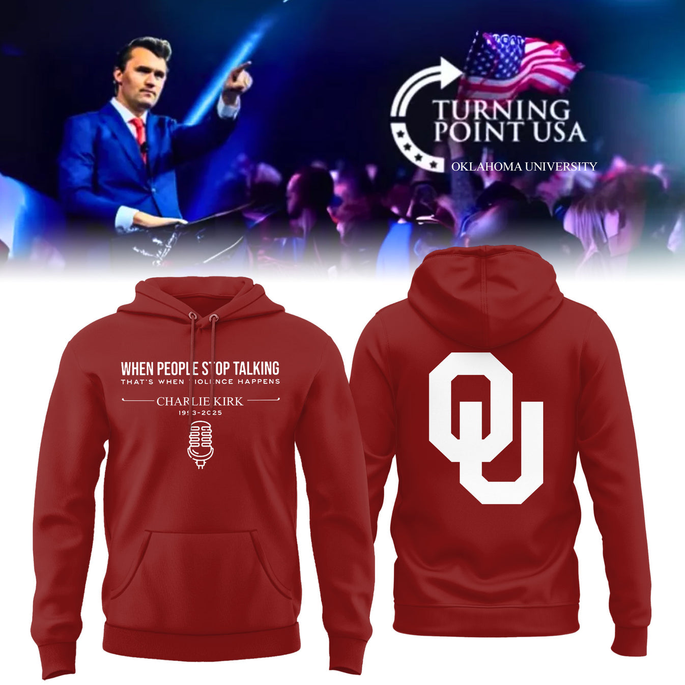 Limited Edition Oklahoma x Turning Point USA 2025 Hoodie