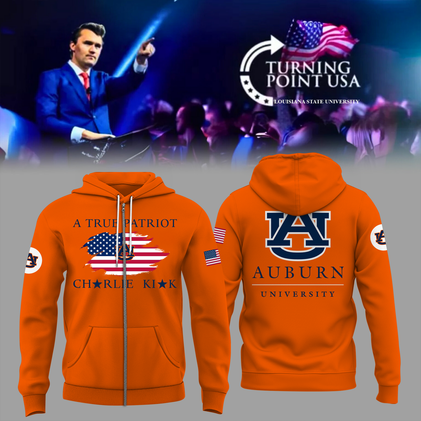 Limited Edition Auburn University x Turning Point USA ZIP Hoodie
