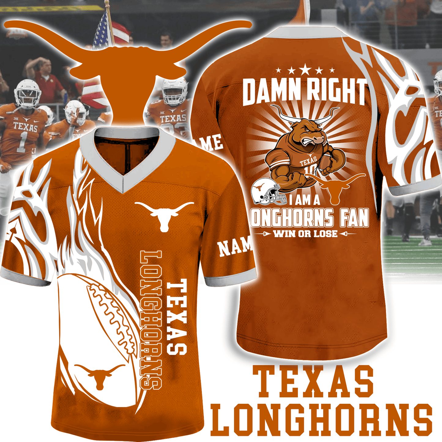 Texas Longhorns Fan Jersey