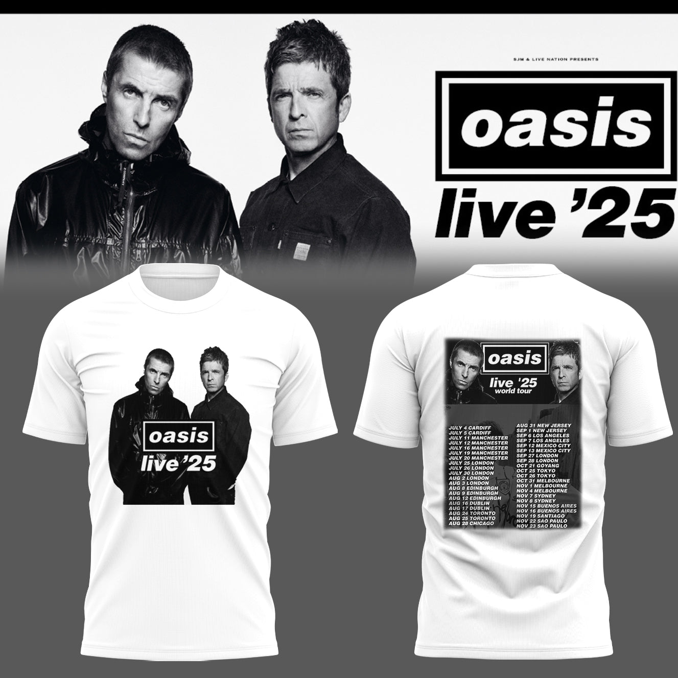 Limited Edition Oasis live 25 T-Shirt