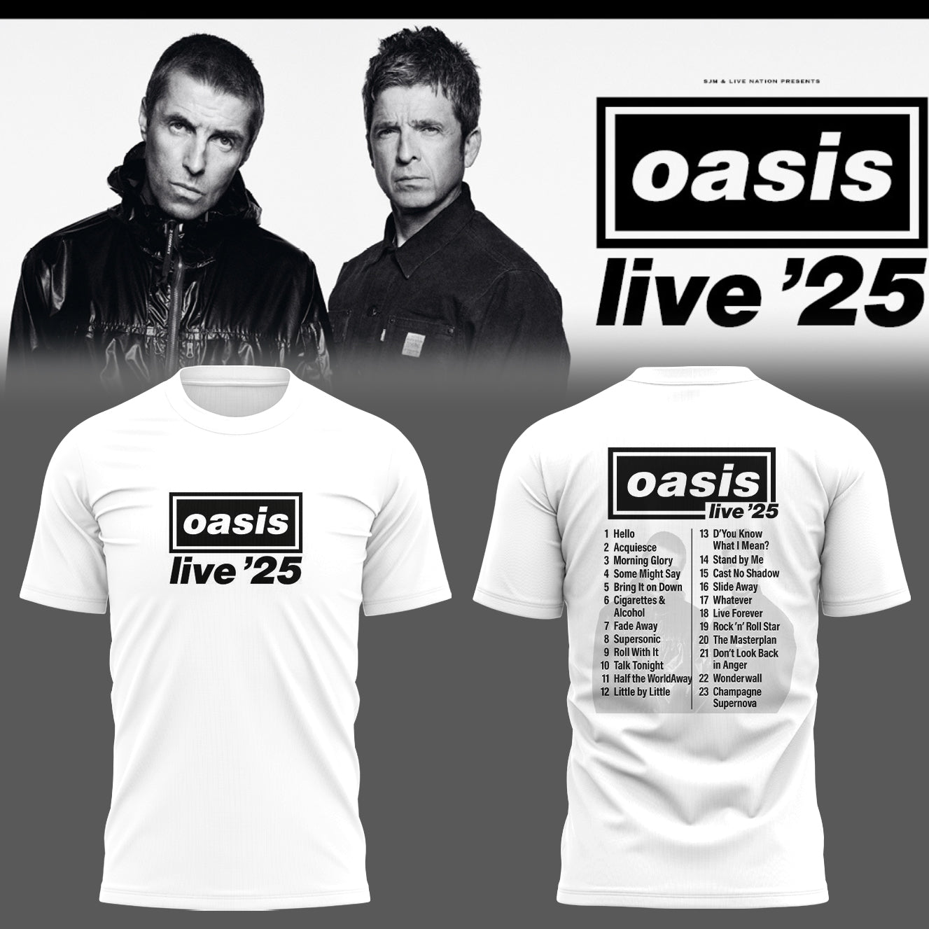 Limited Edition Oasis live 25 T-Shirt