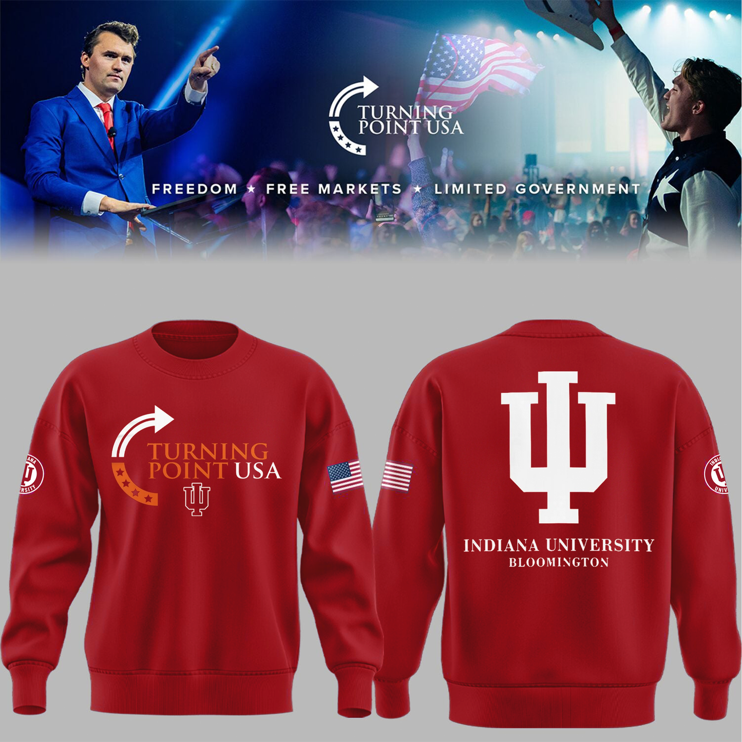 Limited Edition Indiana University x Turning Point USA Sweatshirt