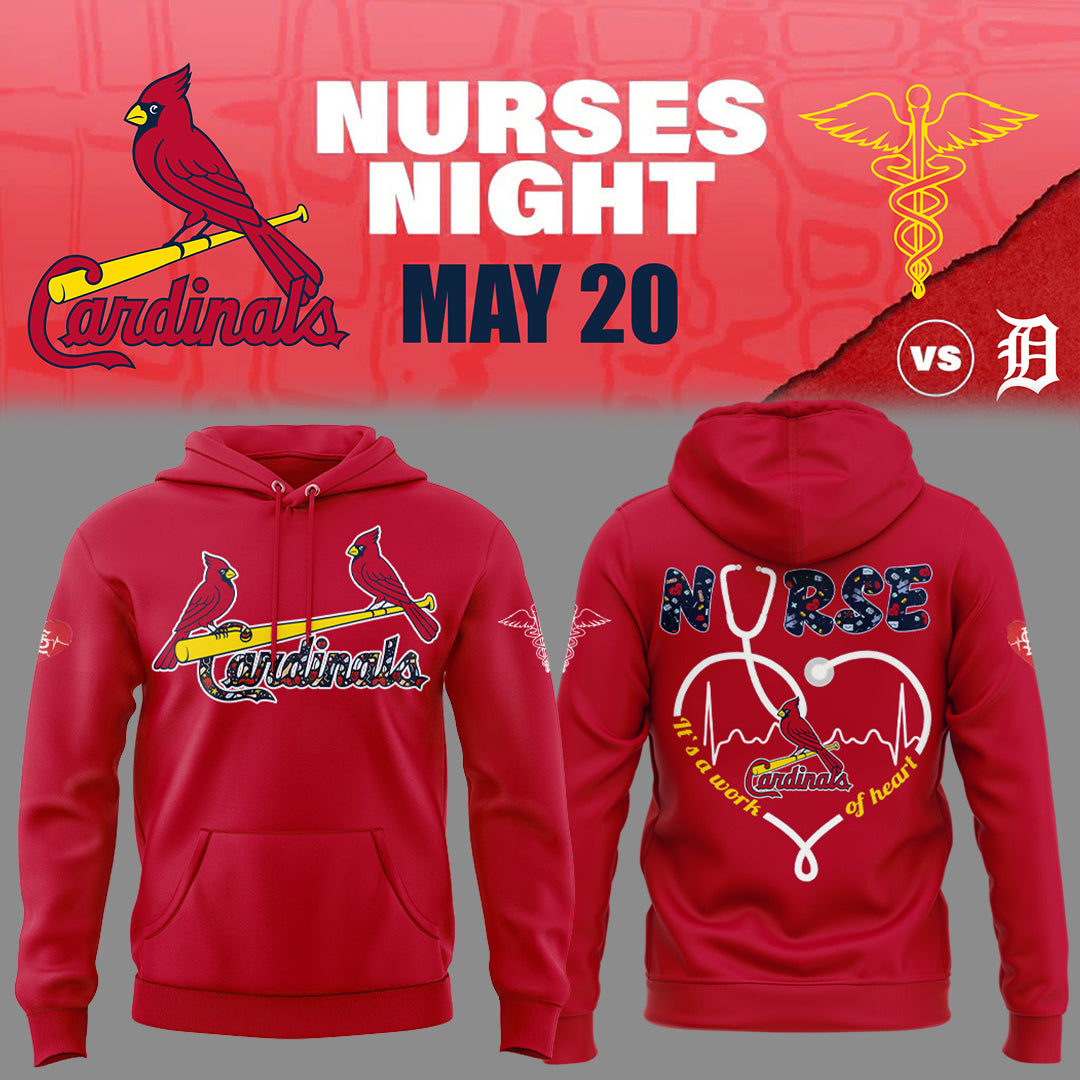 Limited Edition St. Louis Cardinals NURSES NIGHT Hoodie
