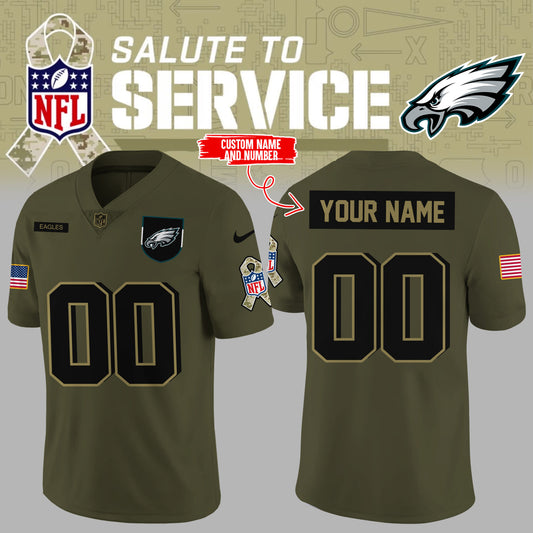 Limited Edition Salute To Service Custom Name And Number Jersey