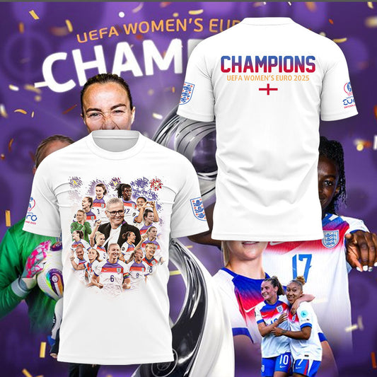 Limited Edition England Champions UEFA Women’s EURO 2025 T-Shirt