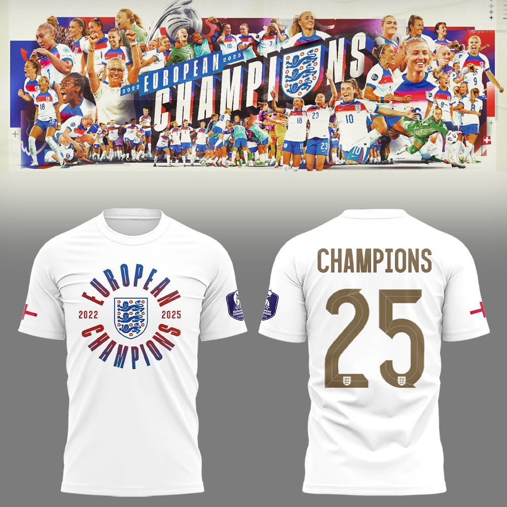 Limited Edition England Champions UEFA Women’s EURO 2025 T-Shirt