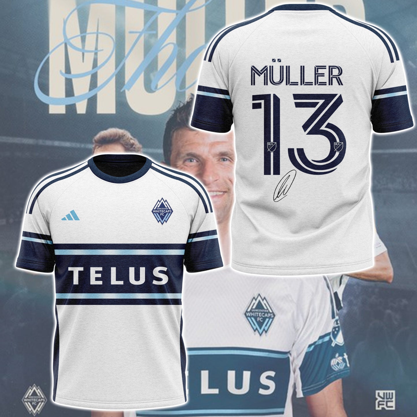 Limited Edition Thomas Müller to Whitecaps FC Tshirt-ND08072521