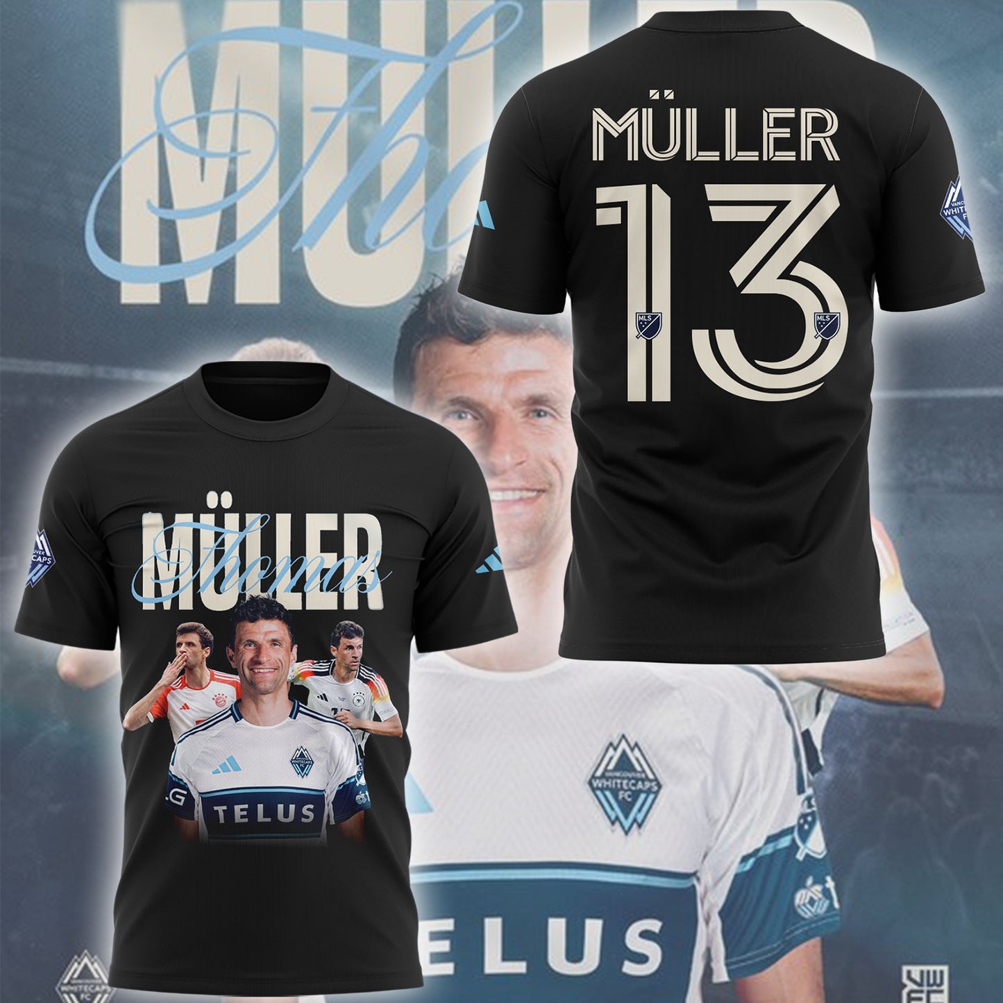 Limited Edition Thomas Müller to Whitecaps FC Tshirt-ND08072522