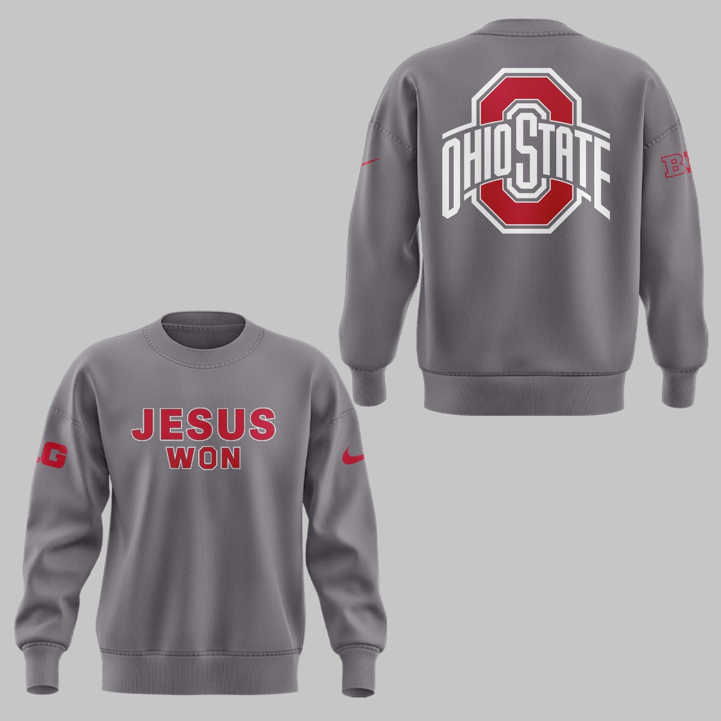 Limited Edition JESUS WON Gray Sweatshirt