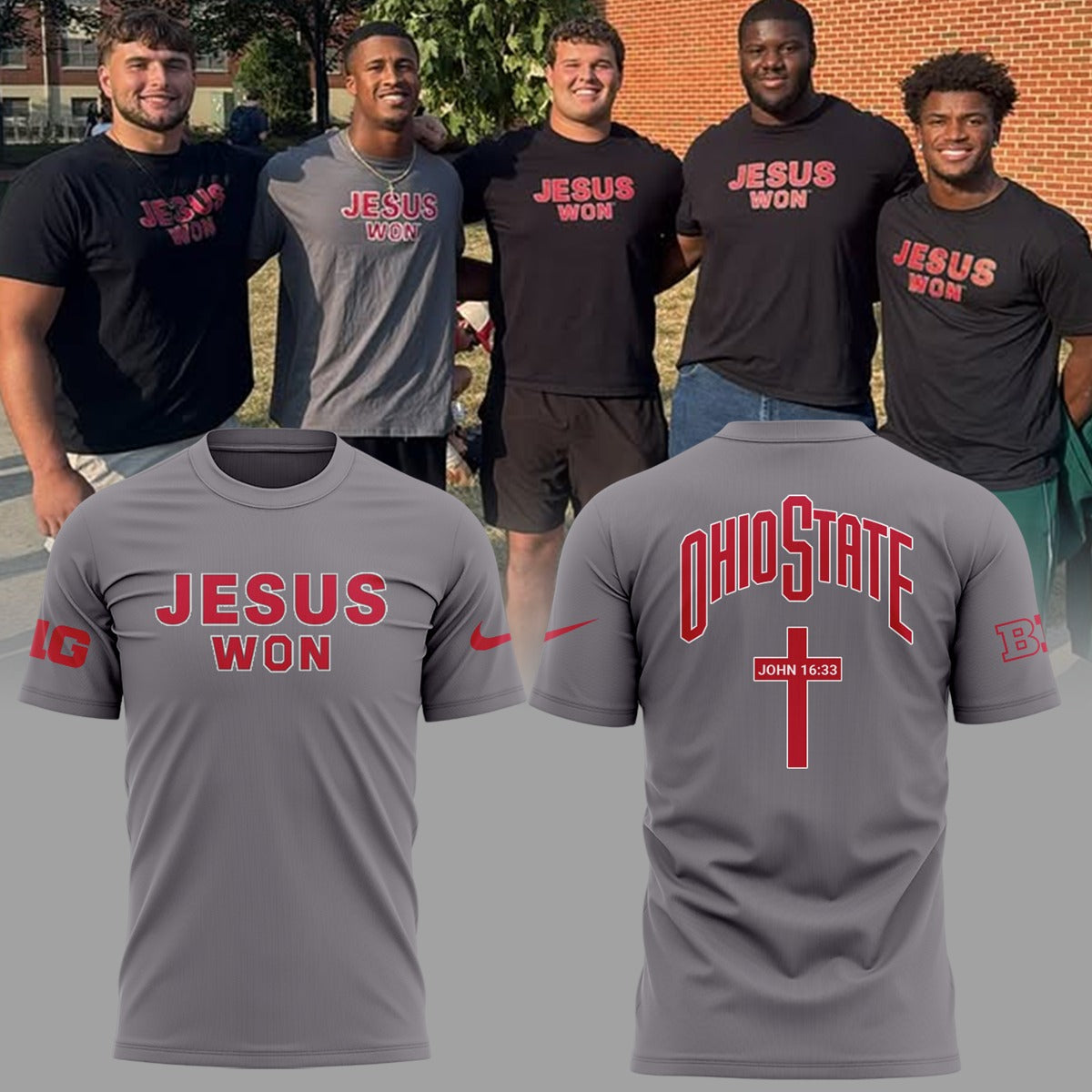 Limited Edition JESUS WON Gray TShirt