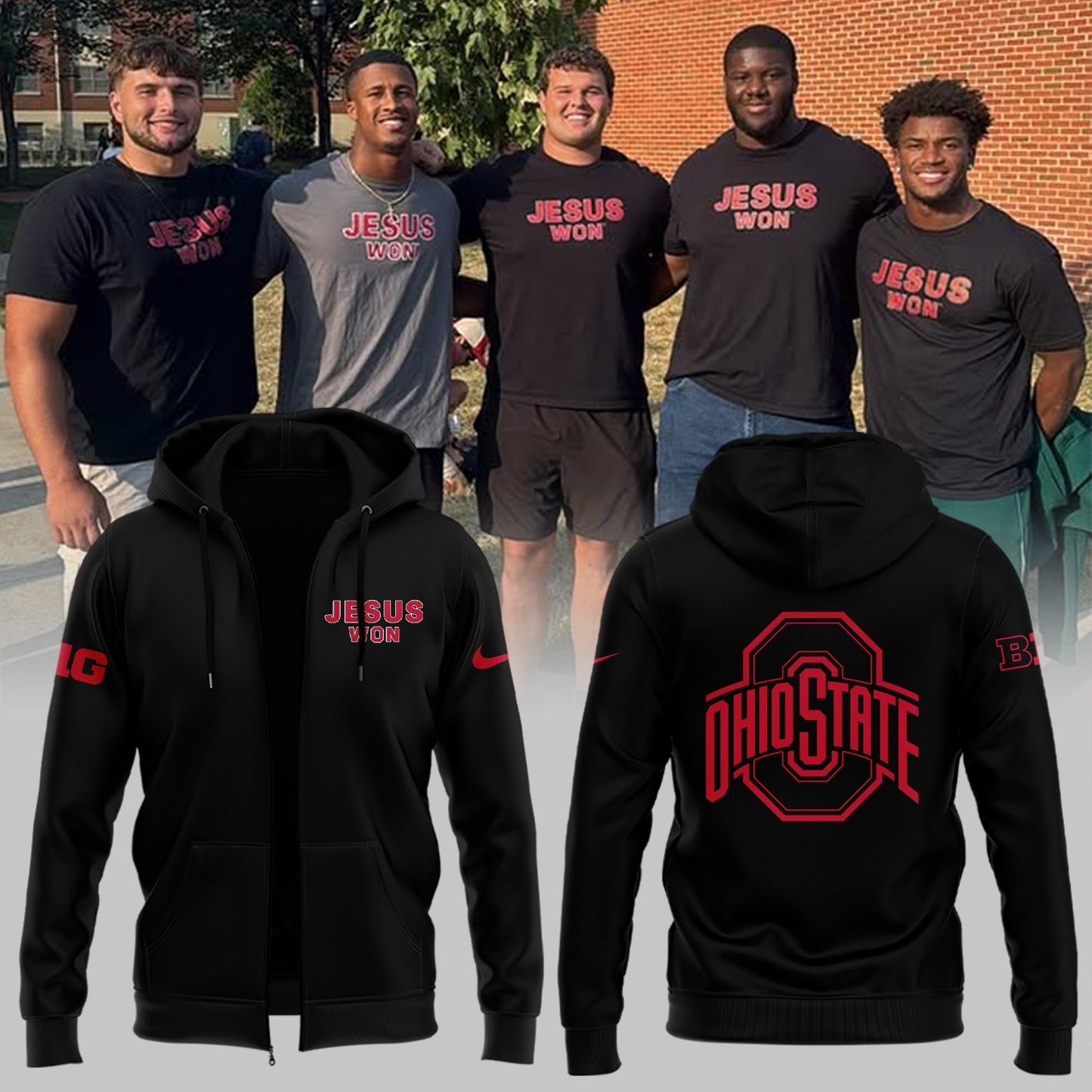 Limited Edition JESUS WON Black Zip Hoodie