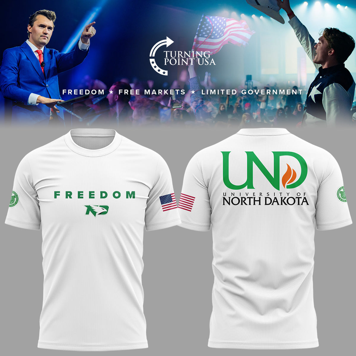 Limited Edition North Dakota x Turning Point USA 2025 TShirt