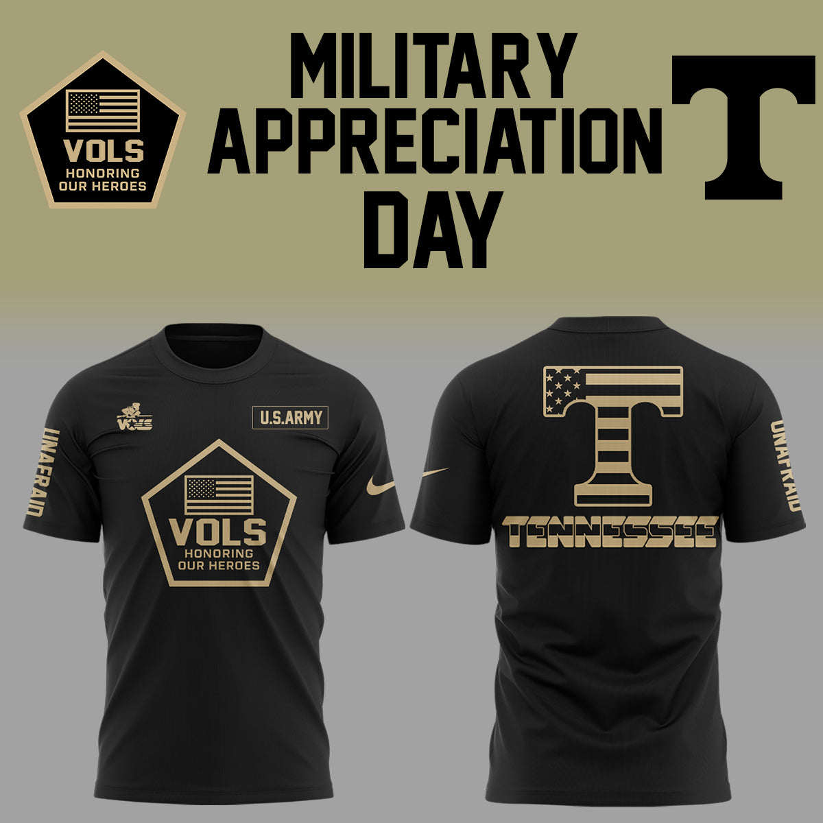 Limited Edition Tennessee x Military Appreciation Day 2025 TShirt