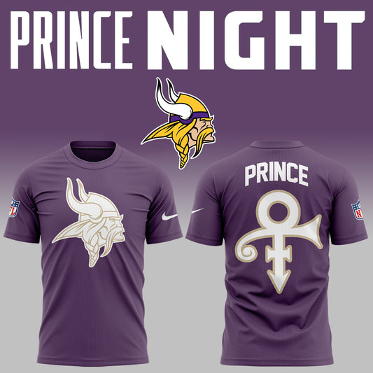 Limited Edition Minnesota Vikings x Prince Night 2025 T-Shirt
