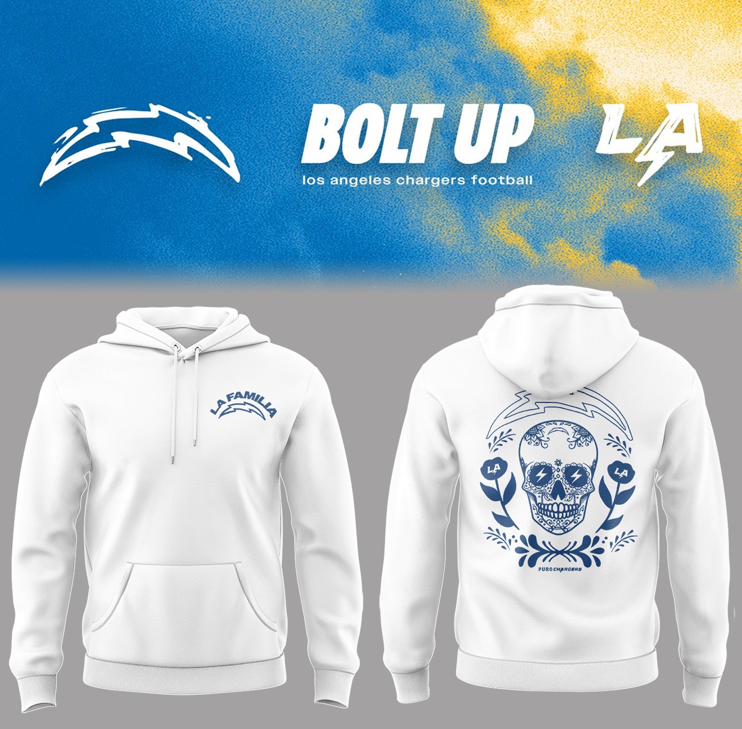 Limited Edition Chargers Bolt Up Hoodie-PA073125006