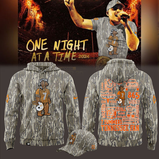 Limited Edition Tennessee x Morgan Wallen Camo Knoxville Mossy Oak Vintage Hoodie-PU092724503