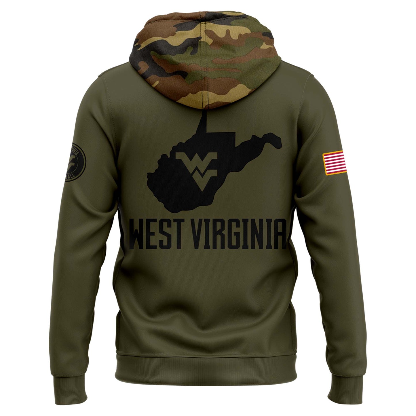 West VA Mountaineers 2024 Limited Veterans Camo Hoodie-PU111724561
