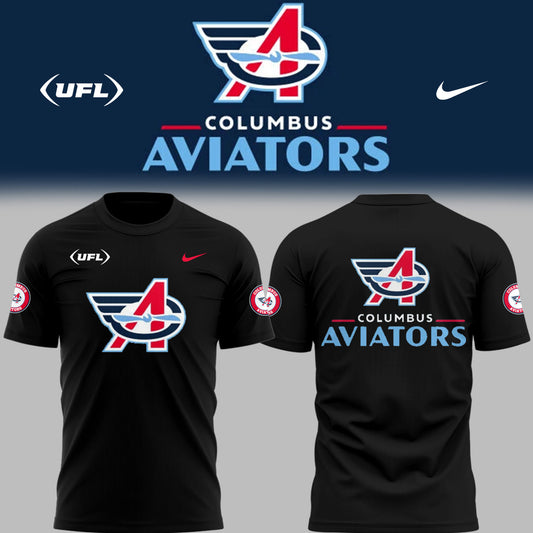 Limited Edition Columbus Aviators Football Black TShirt