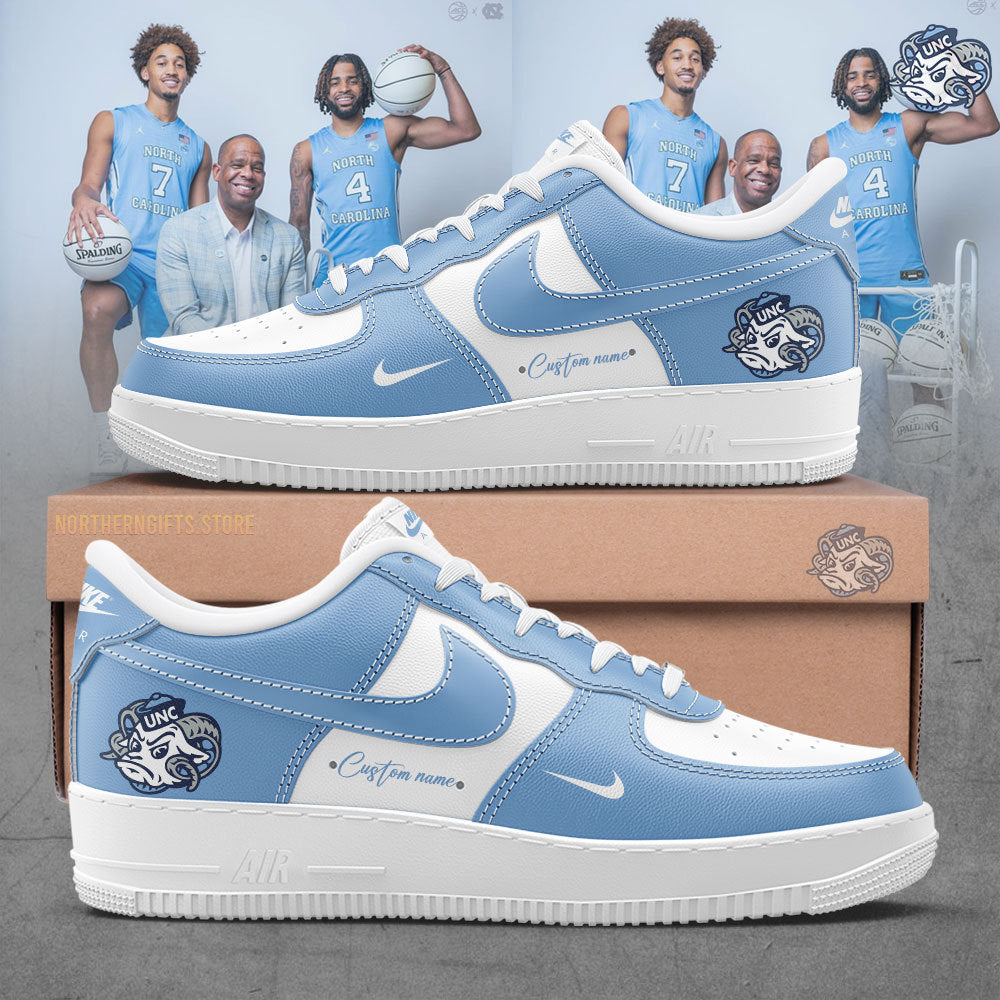Limited Edition UNC Basketball Custom Name For Fans Shoes