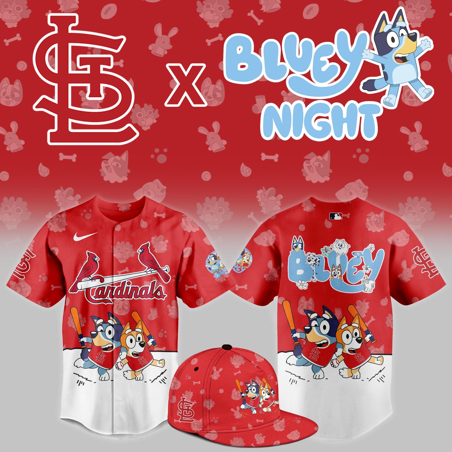 St.Louis Cardinals 2025 Bluey Night Game Limited Jersey