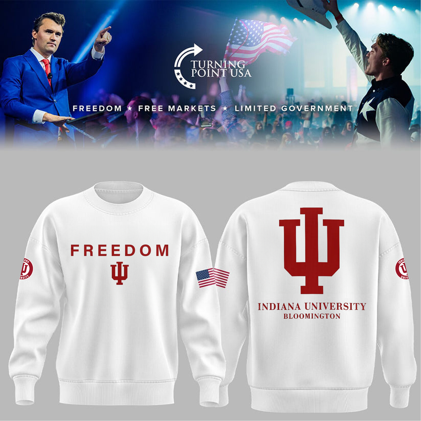 Limited Edition Indiana University x Turning Point USA Sweatshirt