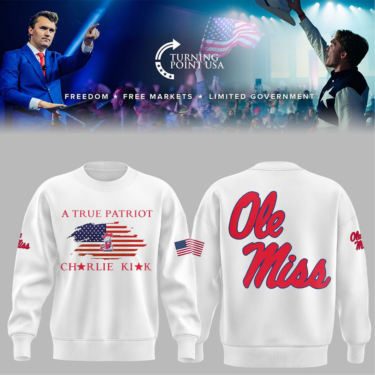 Limited Edition University of Mississippi x Turning Point USA Sweatshirt