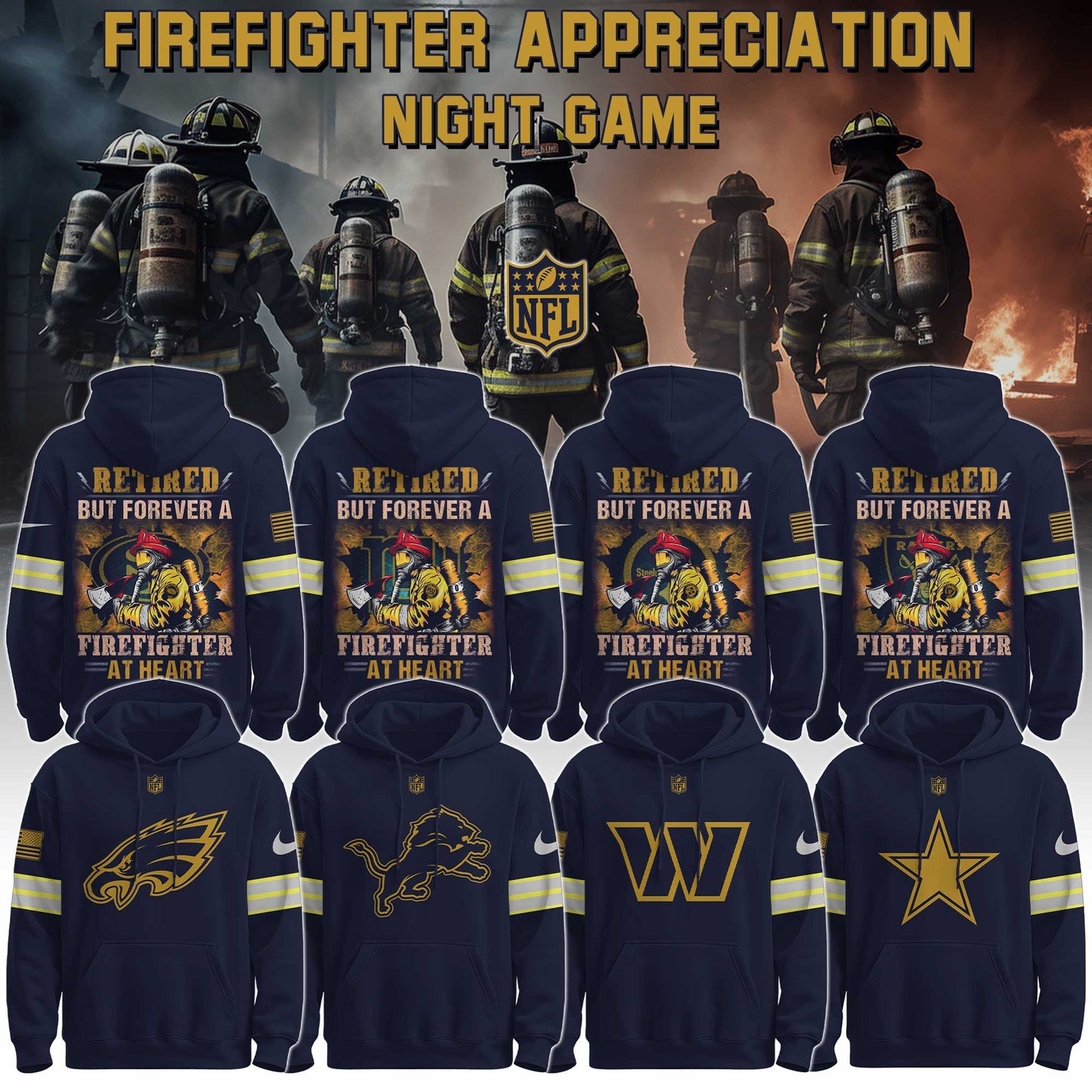ALL TEAM x Firefighter Appreciation Night Game Hoodie