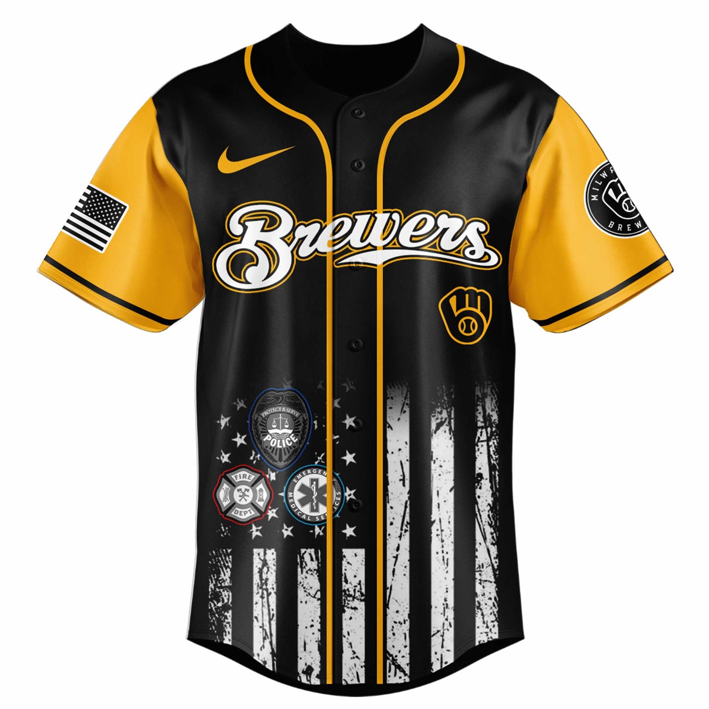 Milwaukee Brewers  x First Responders Night Jersey Limited Edition