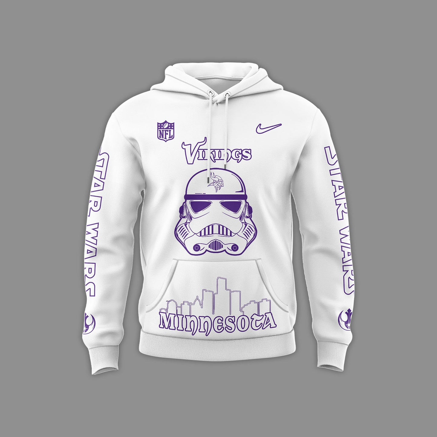 Limited Edition Minnesota Viking x Storm Trooper Hoodie 2024