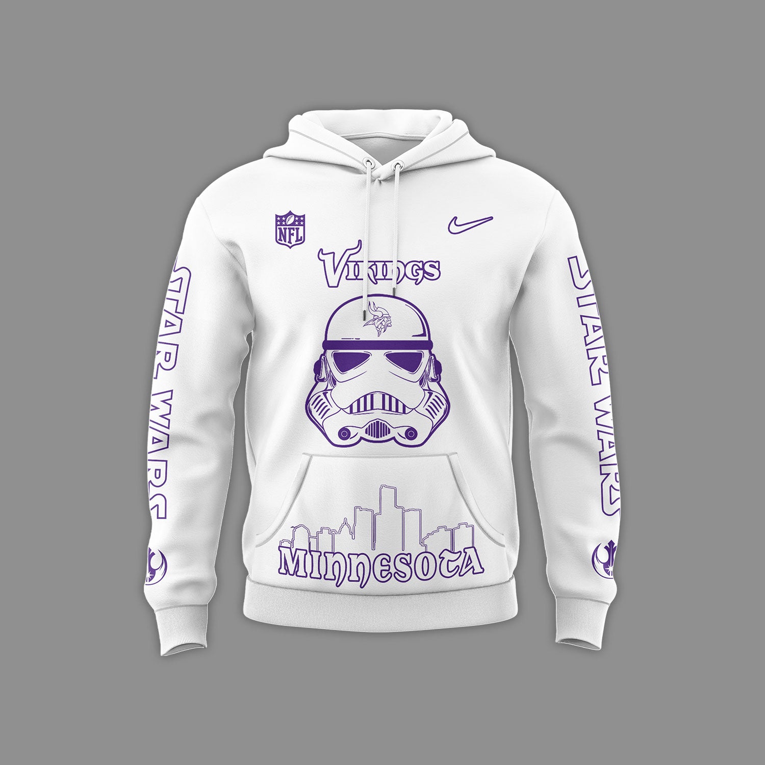 Limited Edition Minnesota Viking x Storm Trooper Hoodie 2024