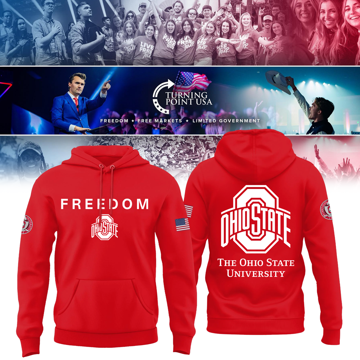 Limited Edition Ohio State Buckeyes x Turning Point USA Hoodie