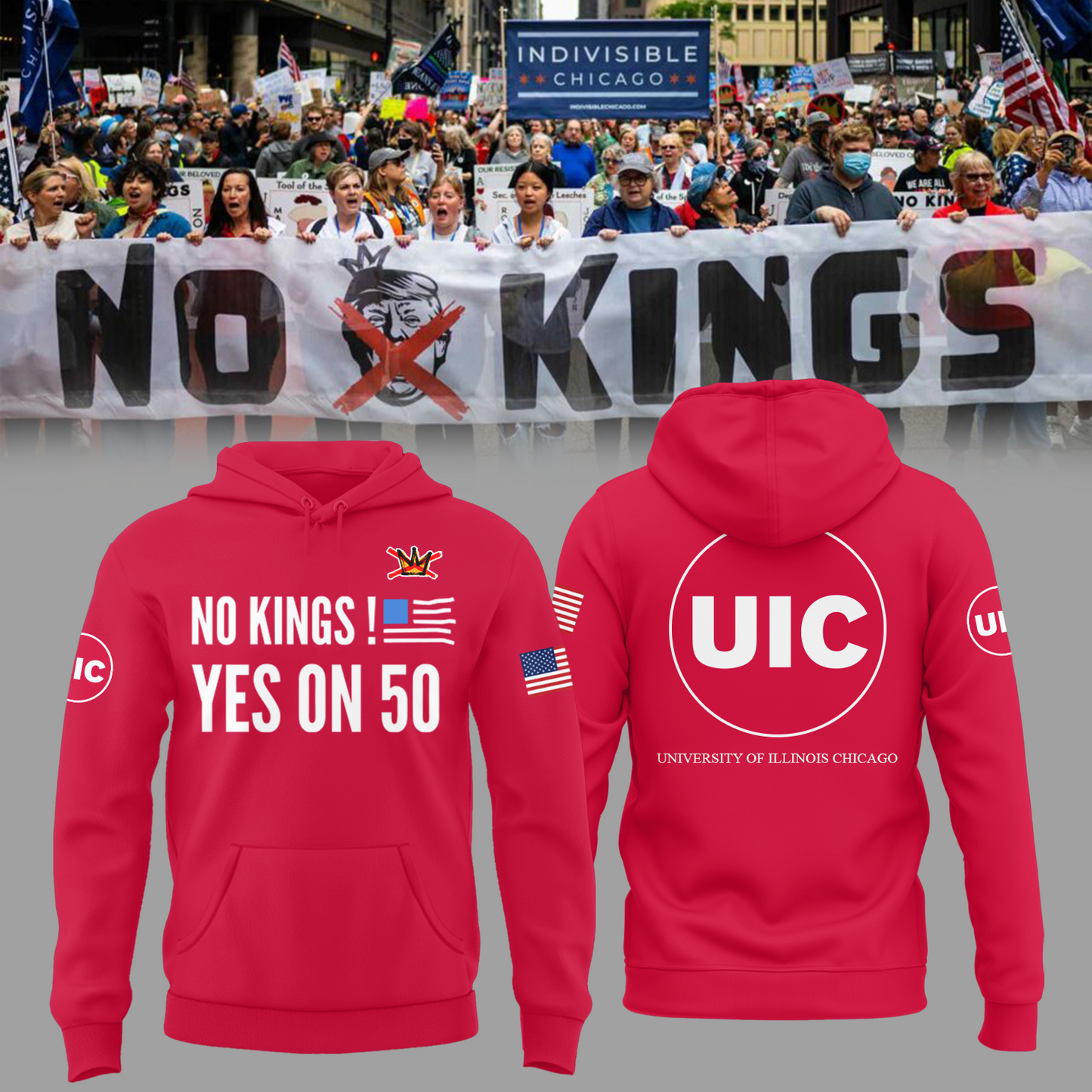 UIC x No Kings! YES ON 50