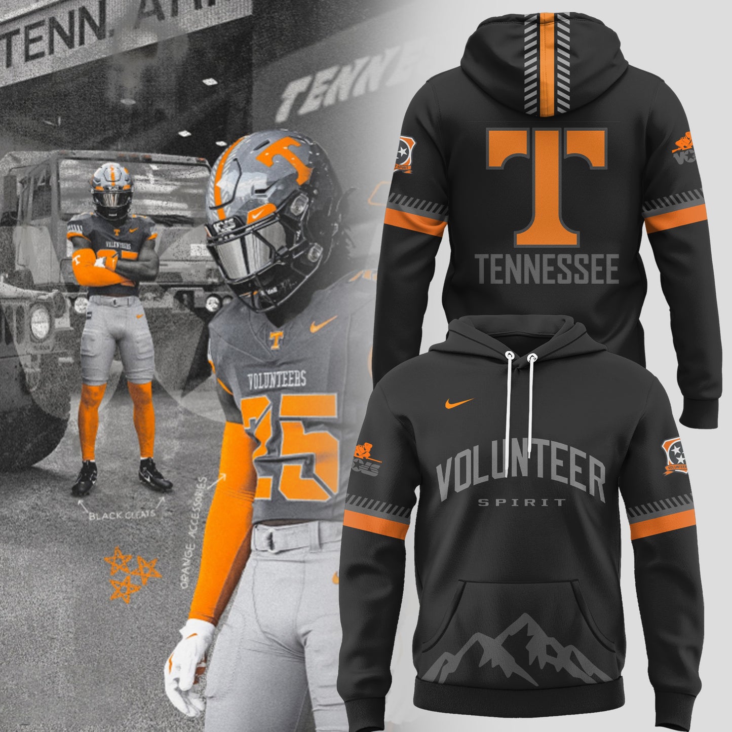 .Tennessee Volunteers “Volunteer Spirit” Hoodie