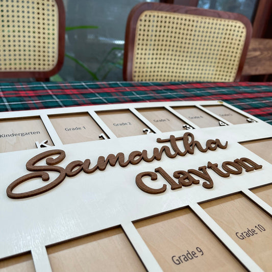 Pre K to Graduation School Picture Frame, School Years Photo Frame, Personalized Grade School Photo Frame, Senior Picture Gift