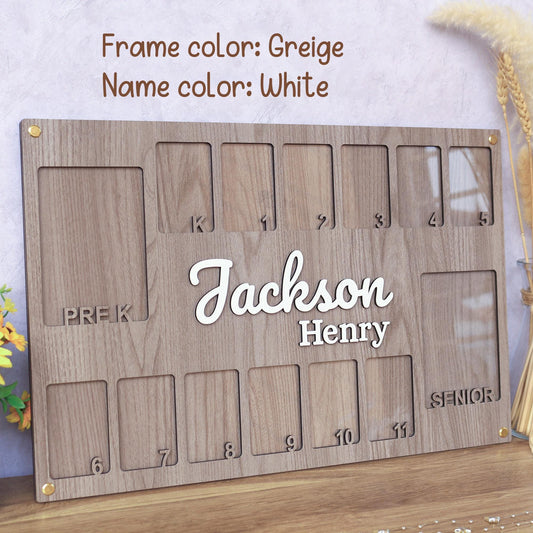 Pre K to Senior School Picture Frame, School Years Photo Frame, Personalized Grade School Photo Frame, Graduation Frame, Senior Picture Gift