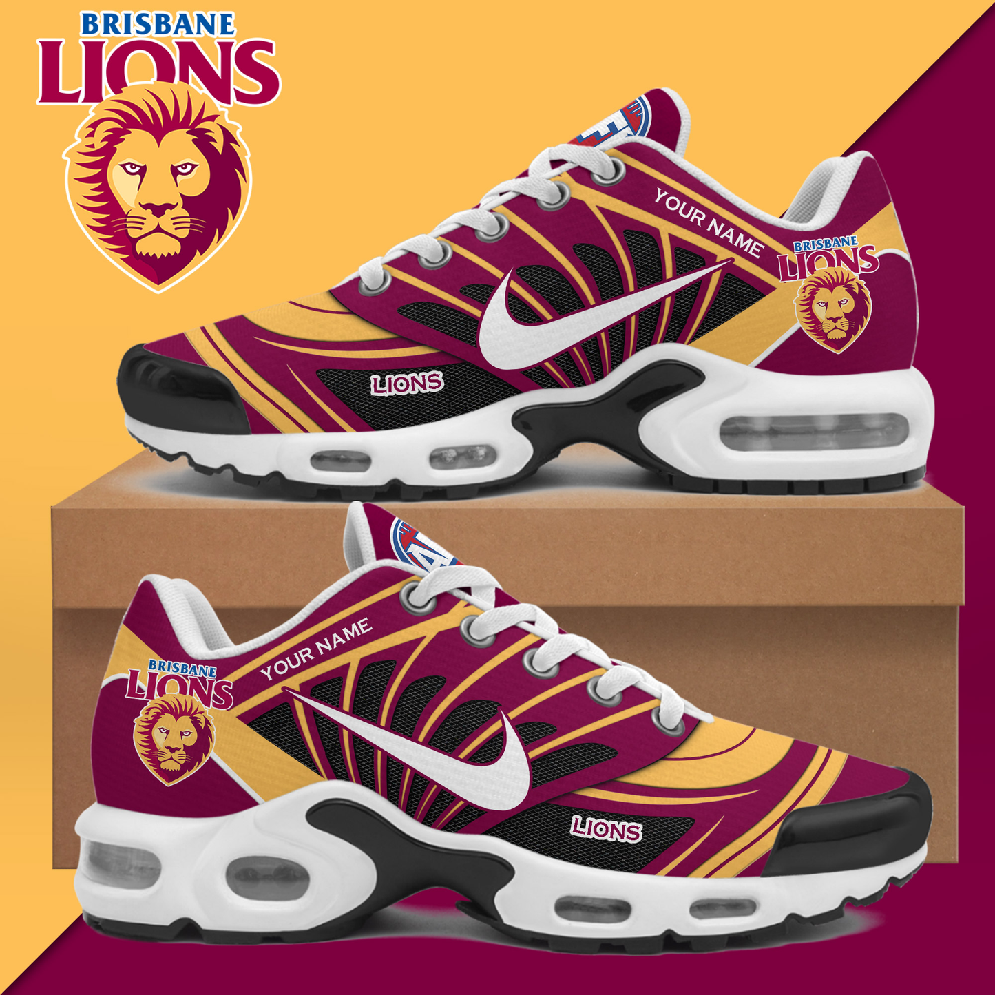 Limited Edition Brisbane Lions New Shoes Custom Name 2025