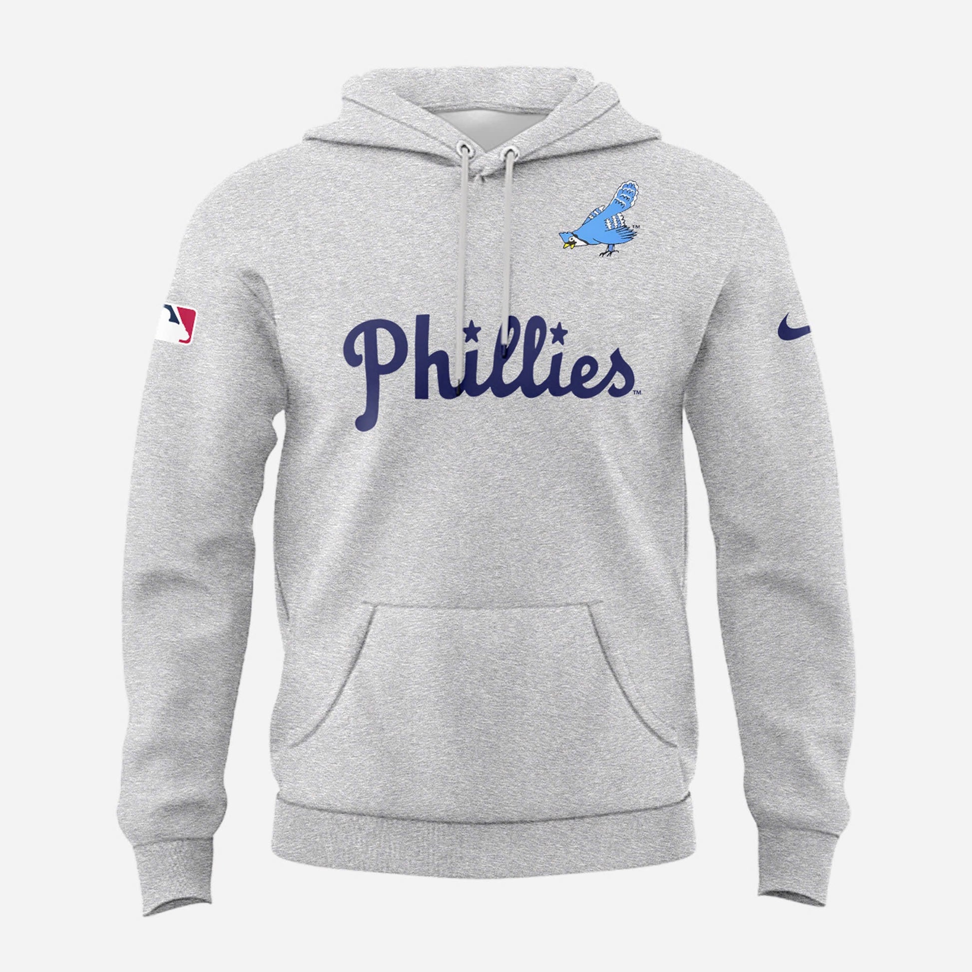 Limited Edition Grey Blue Jay Logo 40's Hoodie For Fans