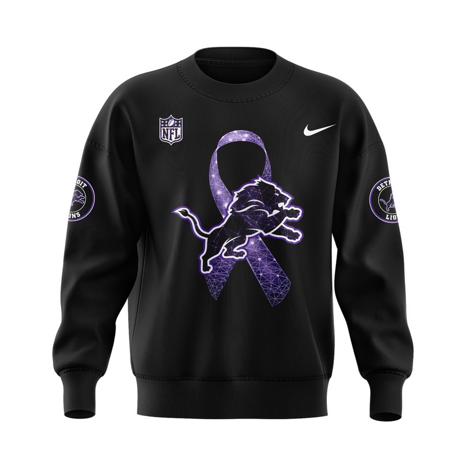 Detroit Lions Domestic Violence Awareness Month Sweashirt