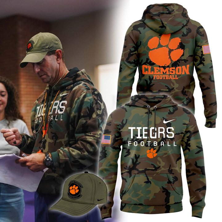 03.Clemson Football x - Military Appreciation Hoodie