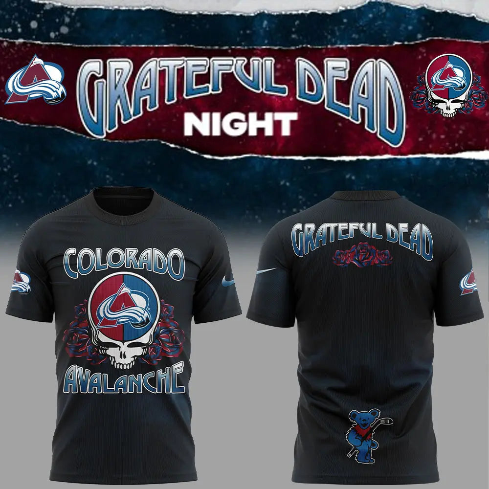 Limited Edition Colorado Avalanche Grateful Dead Night Tshirt