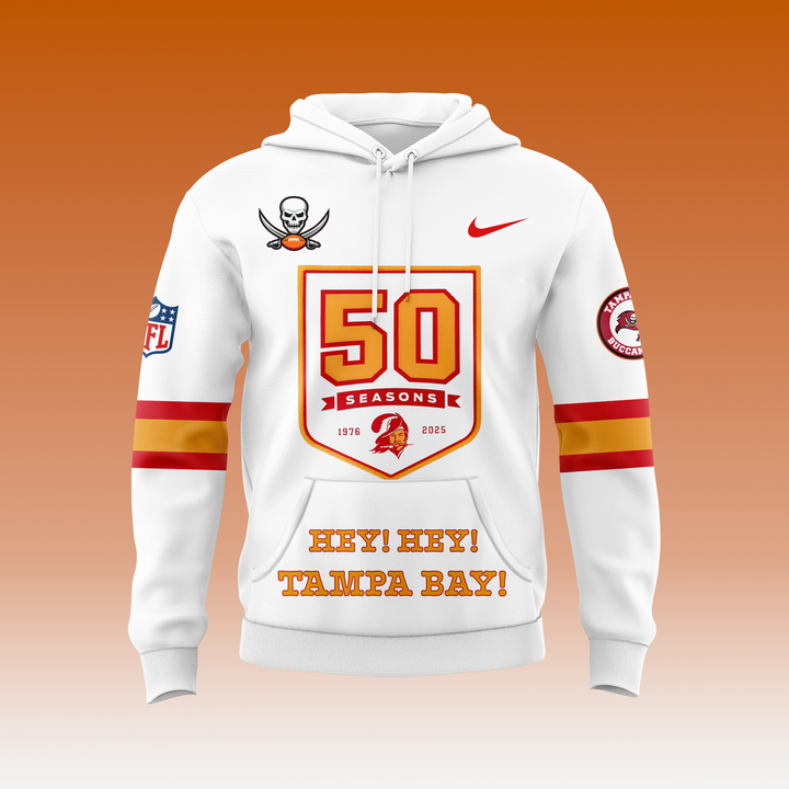White '76 Tampa Bay Buccaneers Game Hoodie