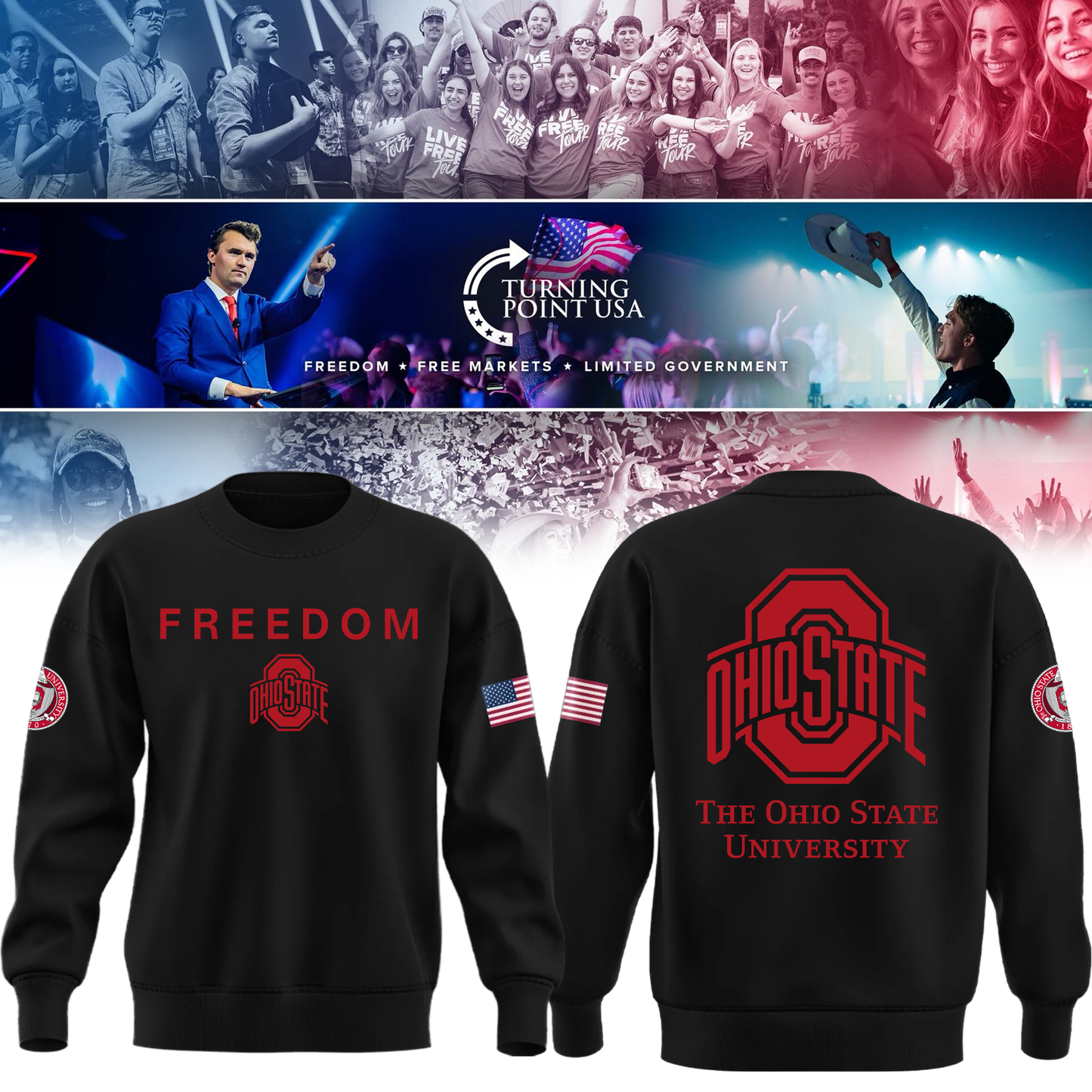 Limited Edition Ohio State Buckeyes x Turning Point USA Sweatshirt