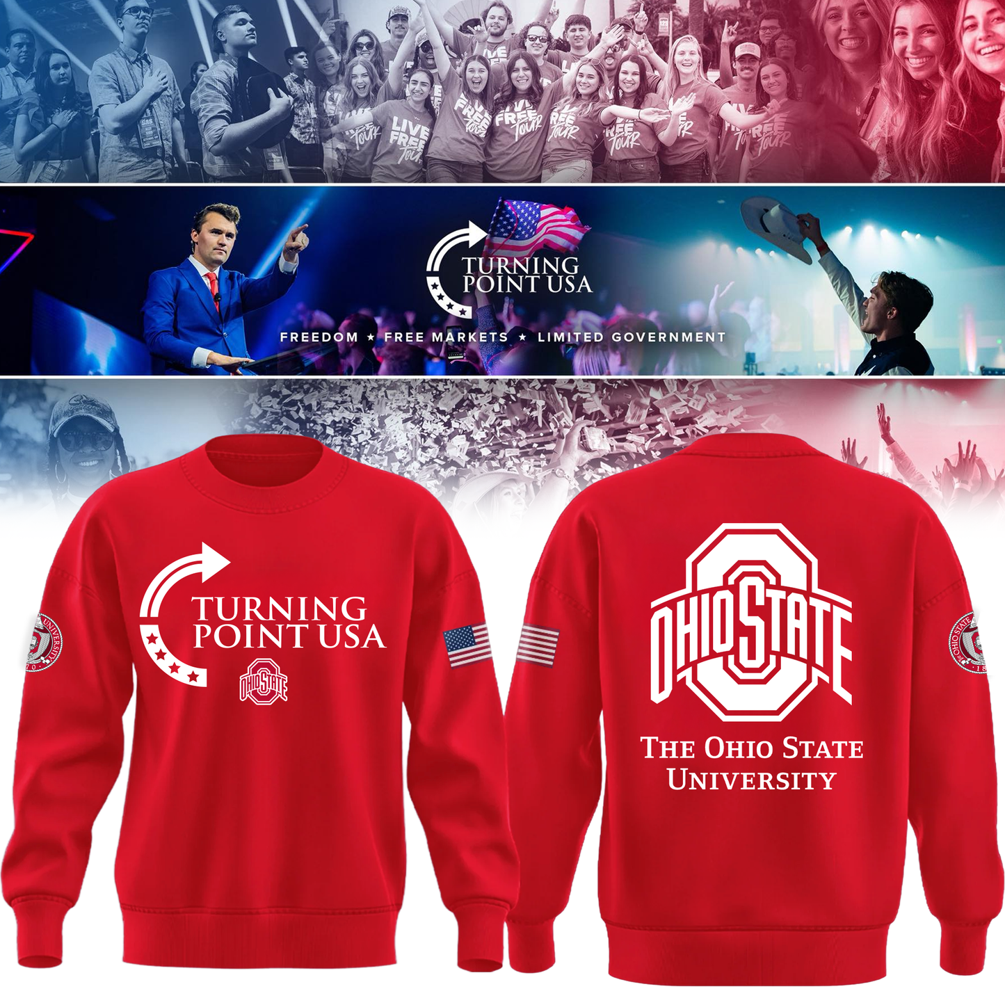 Limited Edition Ohio State Buckeyes x Turning Point USA Sweatshirt