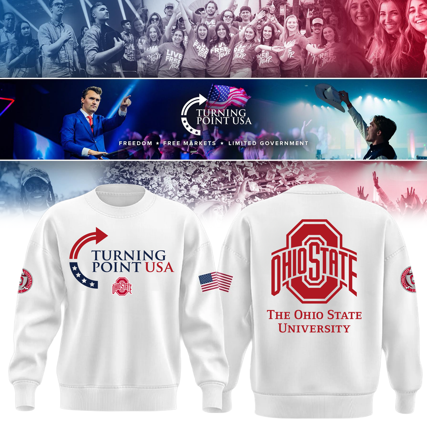 Limited Edition Ohio State Buckeyes x Turning Point USA Sweatshirt